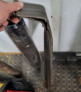 coil pulled out of hole from a fishing operation in Powder River Basin, Wyoming