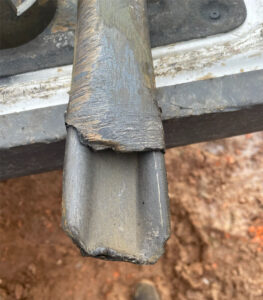 coil inside of coil pulled out of hole